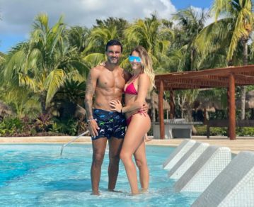 El romántico álbum fotográfico de Mica Viciconte y Fabián Cubero en la Riviera Maya