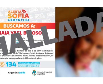 Qué es Alerta Sofía, el programa que se activa ante casos de menores desaparecidos y que fue clave para hallar a Maia Beloso