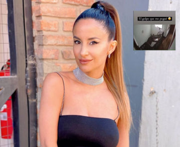 El video de la terrible caída de Lourdes Sánchez tras discutir con el Chato Prada