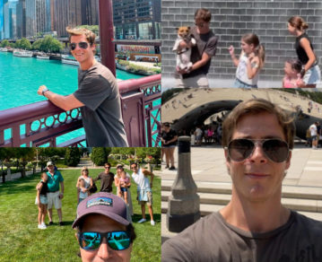 Gastón Dalmau y sus vacaciones en Chicago: recibió a su familia para compartir unos días junto a su pareja