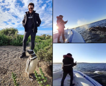 Benjamín Vicuña y su fin de semana en Puerto Madryn: todas las fotos de su primer viaje separado de la China Suárez