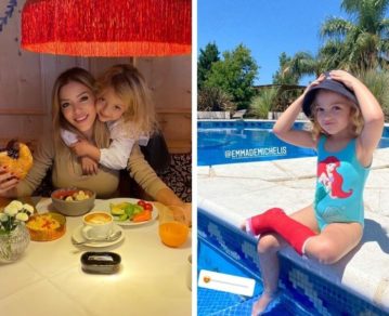 Evangelina Anderson mostró los avances de Abrojito en su recuperación tras haberse fracturado una pierna