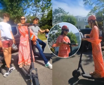Pampita, Bauti Vicuña y Roberto García Moritán: a bordo de qué innovador vehículo pasearon en familia