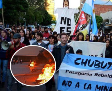 Chubut: fuertes disturbios provocaron decenas de heridos y 7 detenidos luego de que se aprobara la ley de megamineria