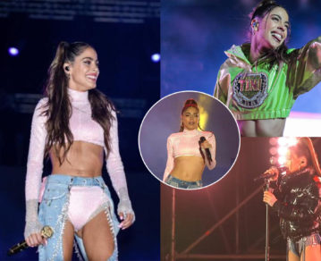 El show de Tini en Río Gallegos: las claves de los looks al desnudo que lució resfriada y bajo 11 grados