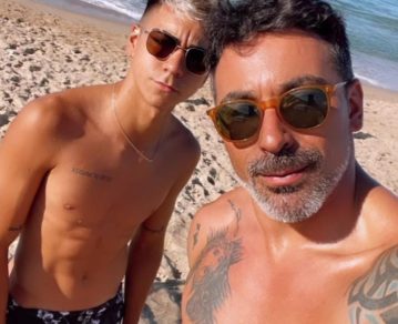 Tomás, el hijo del Pocho Lavezzi, mostró los genes de su papá jugando al fútbol en Punta del Este