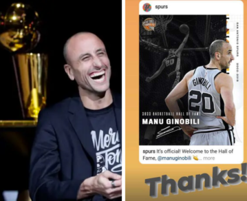 Un sueño hecho realidad: Manu Ginobili es un nuevo integrante del salón de la fama del basquet