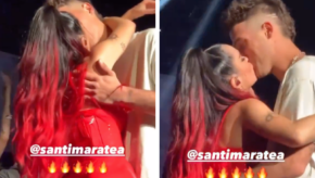 Santi Maratea y Lali se besaron sobre el escenario