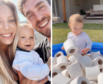 Noelia Marzol reveló cuál es el extraño objeto con el que le gusta jugar a Donatello, su hijo de 14 meses