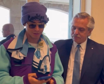 El pedido cholulo de Rusherking a Alberto Fernández: "¿Nos podemos sacar una fotito?"