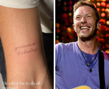 Chris Martín se tatuó una frase emblemática para agradecer el cariño que recibió Coldplay en la Argentina