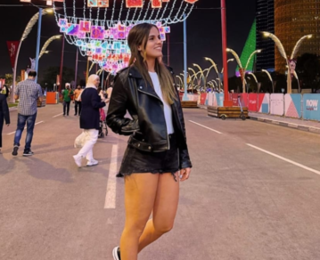 Emilia Ferrero, la novia de Julián Álvarez, llegó a Qatar para alentar a la Selección argentina