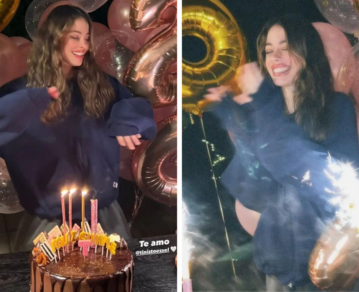 Tini Stoessel cumple 26: torta rosa, globos, guirnaldas y el abrazo de su papá