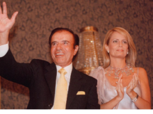 Carlos Menem y Cecilia Bolocco