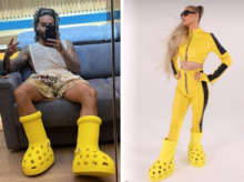 Maluma Paris Hilton botas crocs