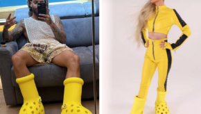 Maluma Paris Hilton botas crocs