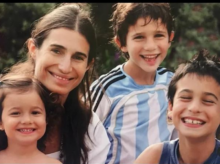 romina yan con sus hijos