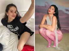 Rosalía y Kylie Jenner probaron un filtro viral en tiktok