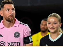 Con qué argentina comparan a la hija de Victoria Beckham, quien salió a la cancha de la mano de Messi