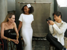 Angelina Jolie reapareció con sus hijos del medio en una entrevista para Vogue