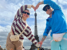 El Polaco y su hija Sol en París