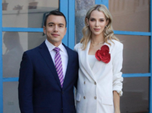 Daniel Noboa, el nuevo presidente electo de Ecuador, junto a su esposa la influencer y primera dama Lavinia Valbonesi