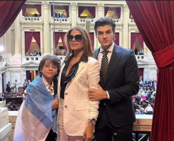 Luca, el hijo de Zulemita Menem, asistió a la asunción de Javier Milei y tuvo un inesperado encuentro con Jair Bolsonaro
