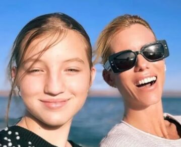 Nicole Neumann celebró el cumpleaños de su hija Allegra en Punta del Este, con una isla flotante con toboganes inflables
