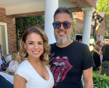 Marina Calabró y Rolando Barbano se mostraron por primera vez juntos en un divertido evento