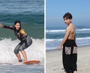 Las mejores fotos del aventurero viaje de Jimena Barón y su hijo Momo a Brasil, a pura playa y surf