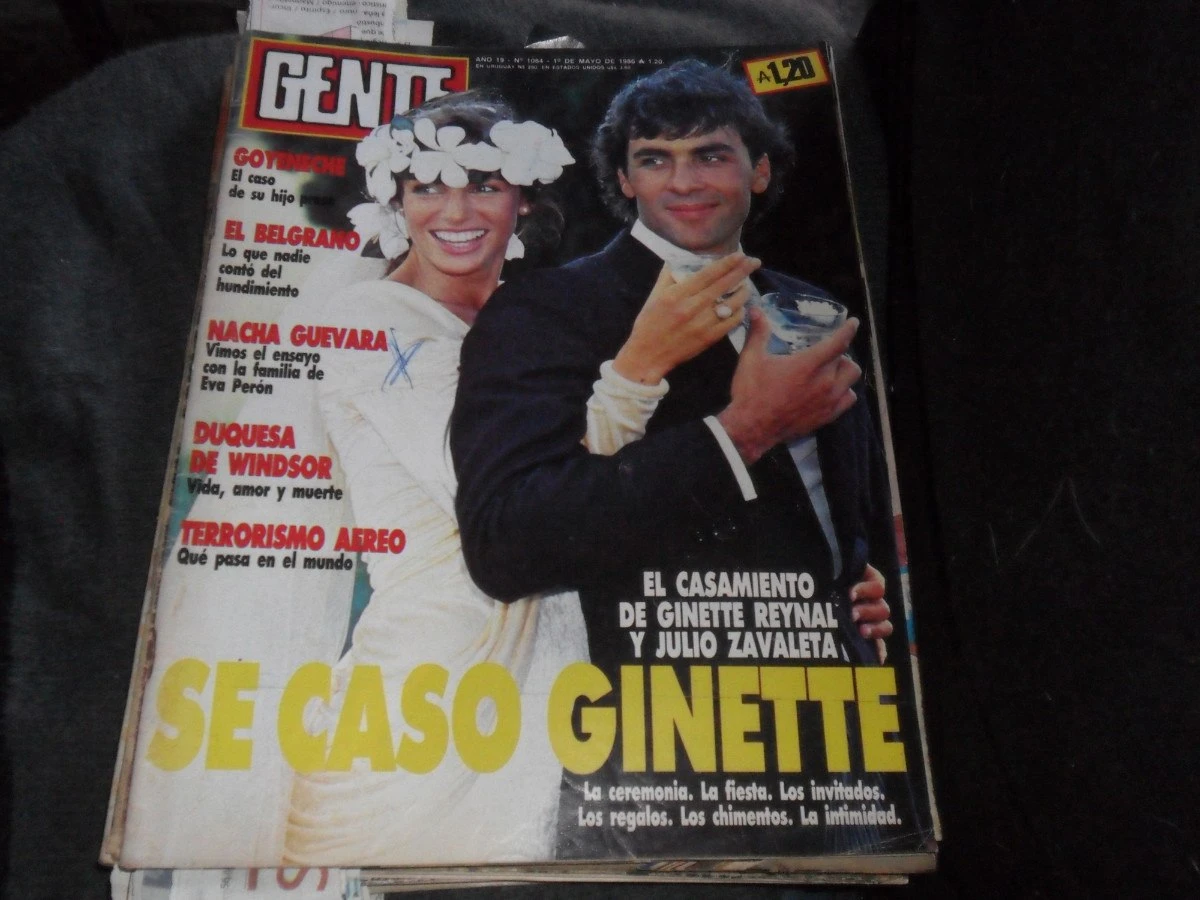 La primera boda de Ginette Reynal, en la tapa de revista GENTE