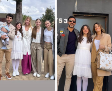 Con Nicole Neumann, Fabián Cubero y Mica Viciconte: así fue la comunión de Sienna
