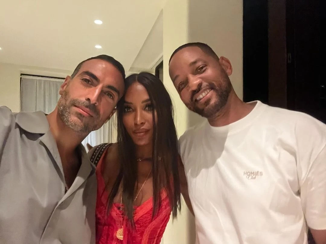 Naomi Campbell junto a Will Smith y Mohammed Al Turki