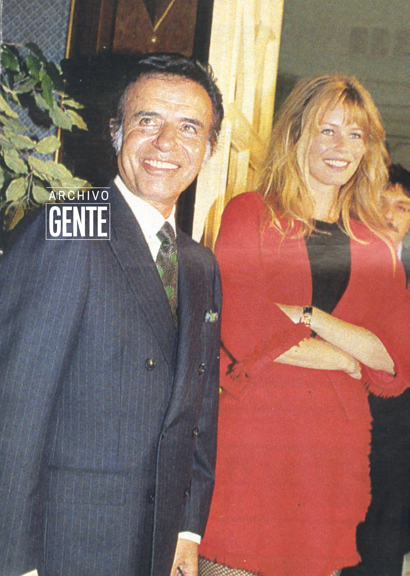 Carlos Menem y Claudia Schiffer