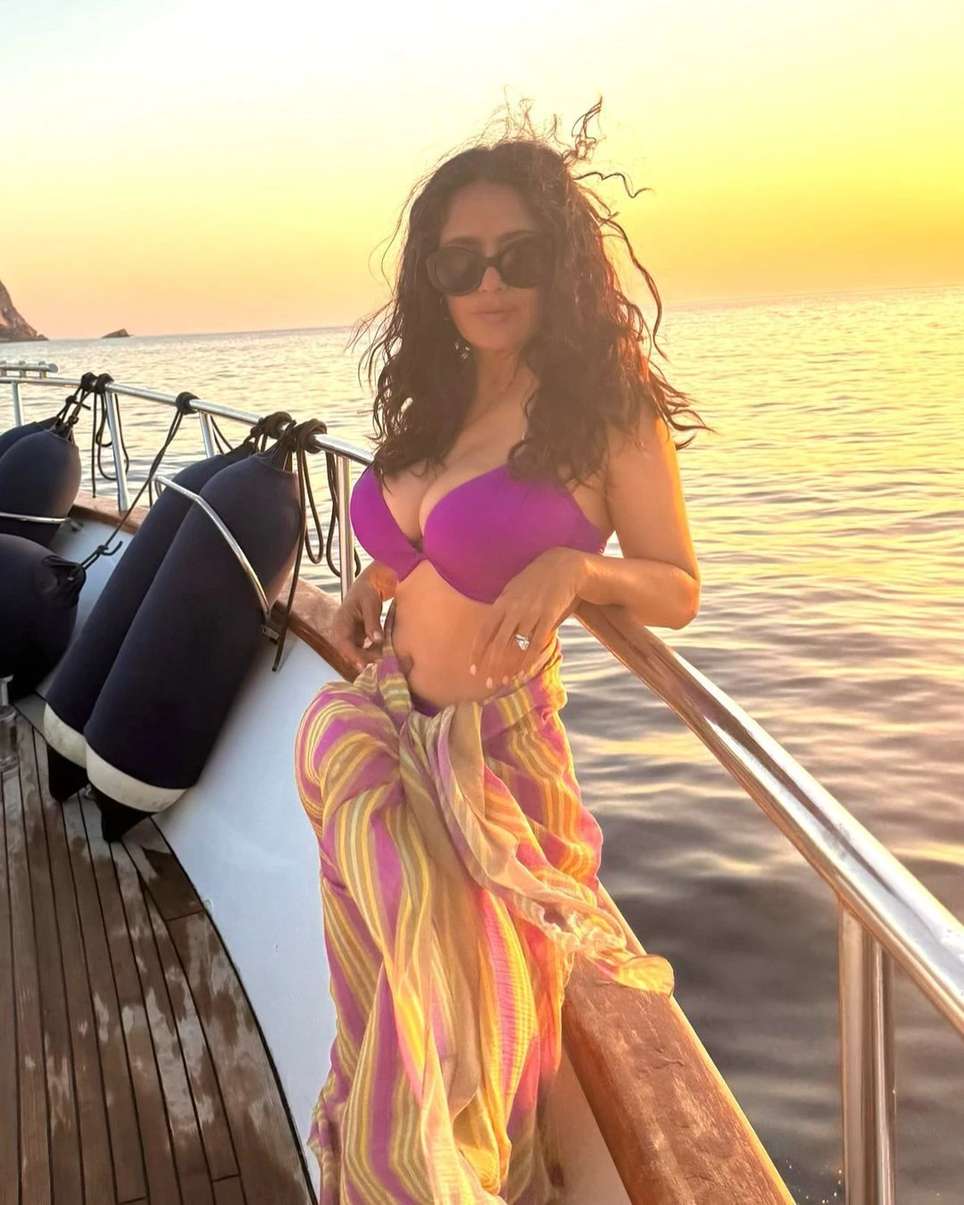 Salma Hayek retrató sus soñados atardeceres