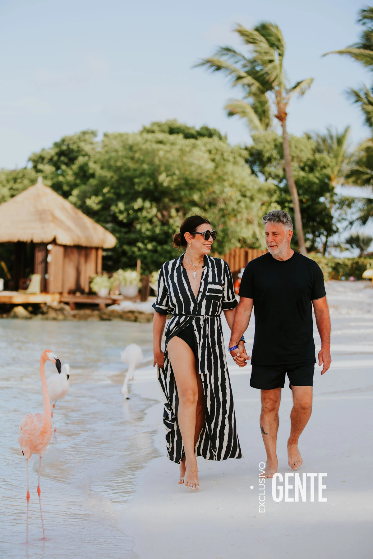 Flor de la V y Pablo Goycochea, enamorados en el paraíso. 