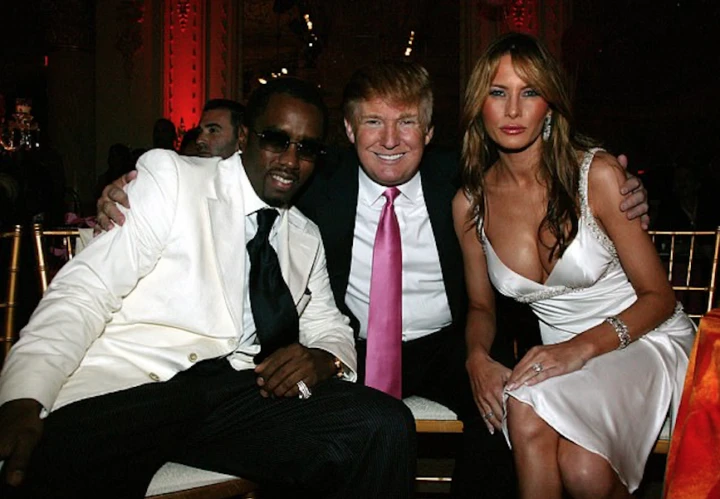 Diddy junto a Donald y Melania Trump