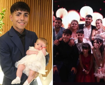 Las tiernas postales de Benjamín y Olivia, los hijos del Kun Agüero, de gala