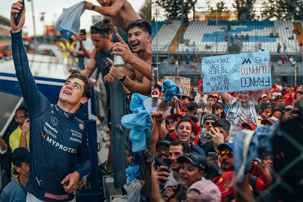 En Monza, para su primera carrera, había más banderas argentinas que de Ferrari. 