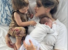 Calu Rivero y sus hijos