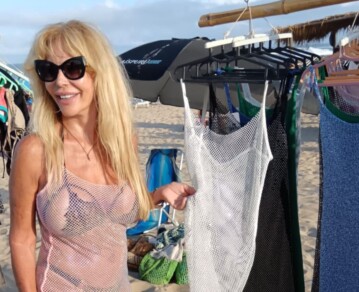 Graciela Alfano, de shopping "ambulante" y con un look de alto impacto con el que revolucionó Punta del Este