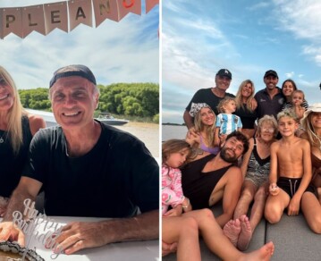 Así fue el divertido cumpleaños en familia de Oscar Ruggeri a bordo de un barco en el Delta