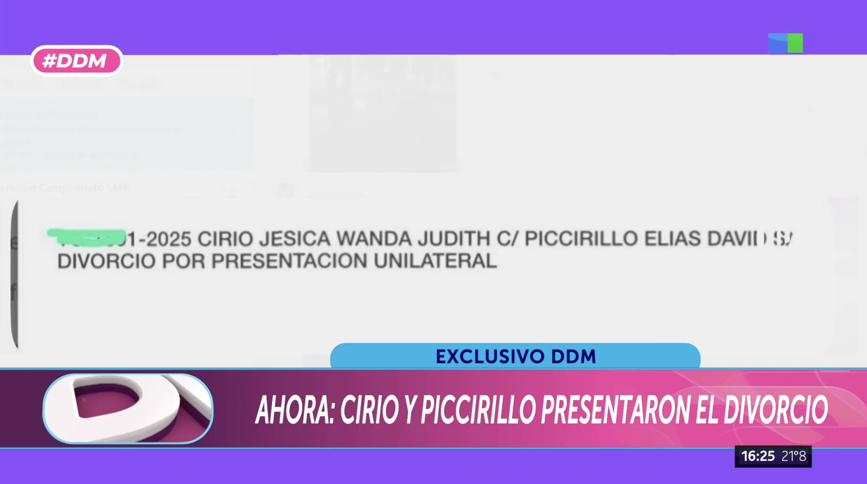 Así se presentó el divorcio ante la Justicia, 